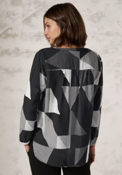 Bluse mit grafischem Muster