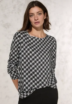 Bluse mit grafischem Print