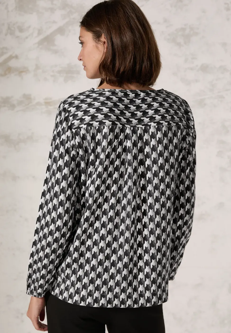 Bluse mit grafischem Print