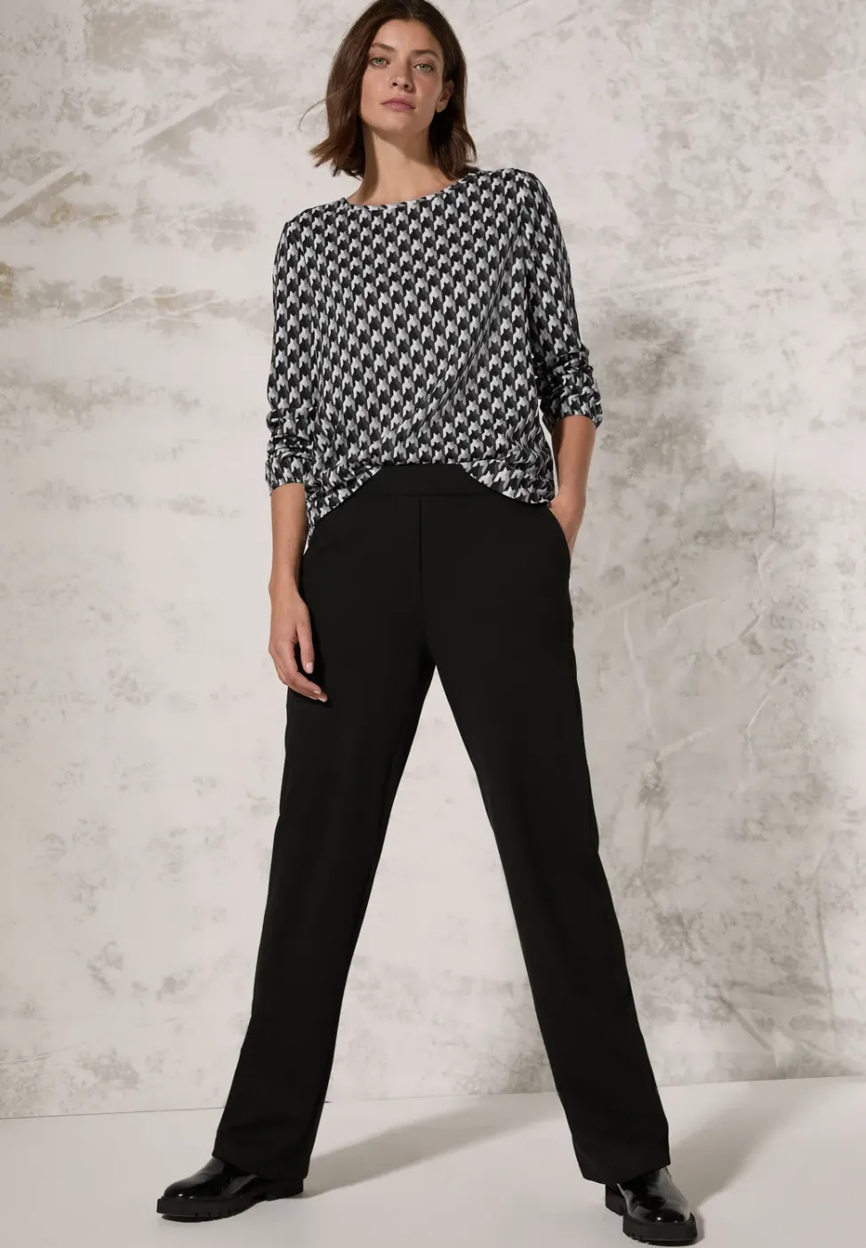 Bluse mit grafischem Print
