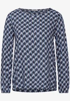 Bluse mit grafischem Print