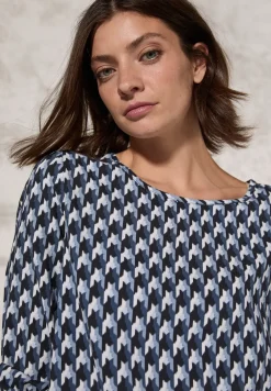 Bluse mit grafischem Print