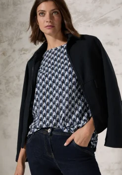 Bluse mit grafischem Print