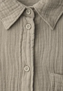 Bluse mit Hemdkragen aus Musselinstoff