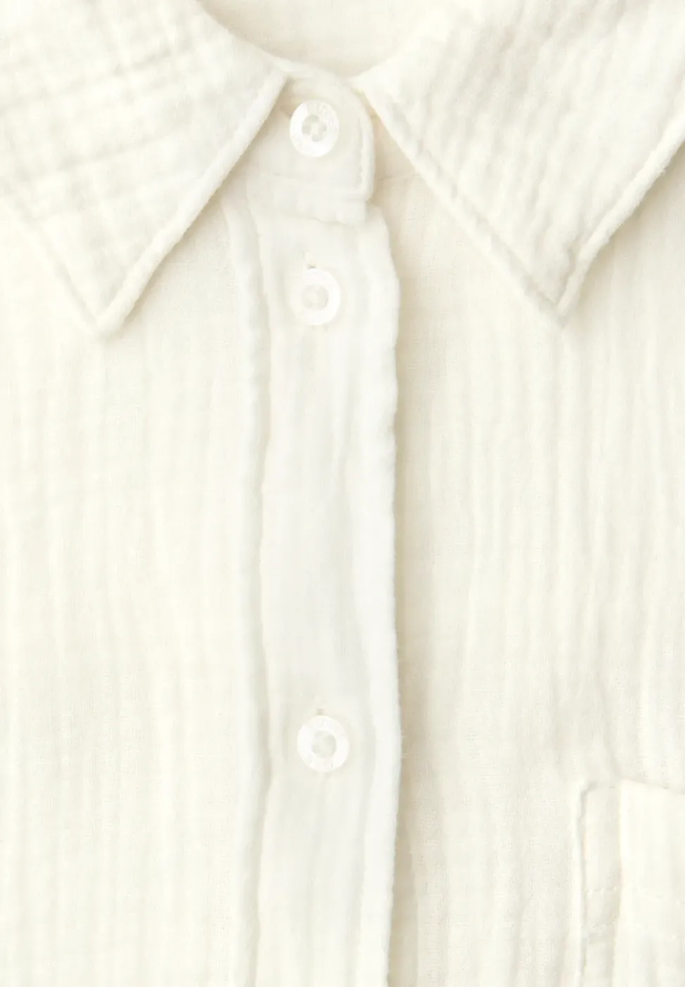 Bluse mit Hemdkragen aus Musselinstoff