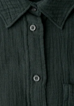 Bluse mit Hemdkragen aus Musselinstoff
