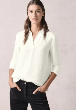 Bluse mit Jersey-Arm