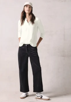 Bluse mit Jersey-Arm