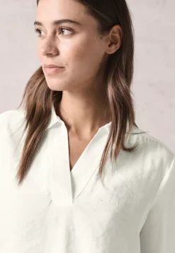 Bluse mit Jersey-Arm