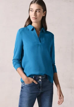 Bluse mit Jersey-Arm
