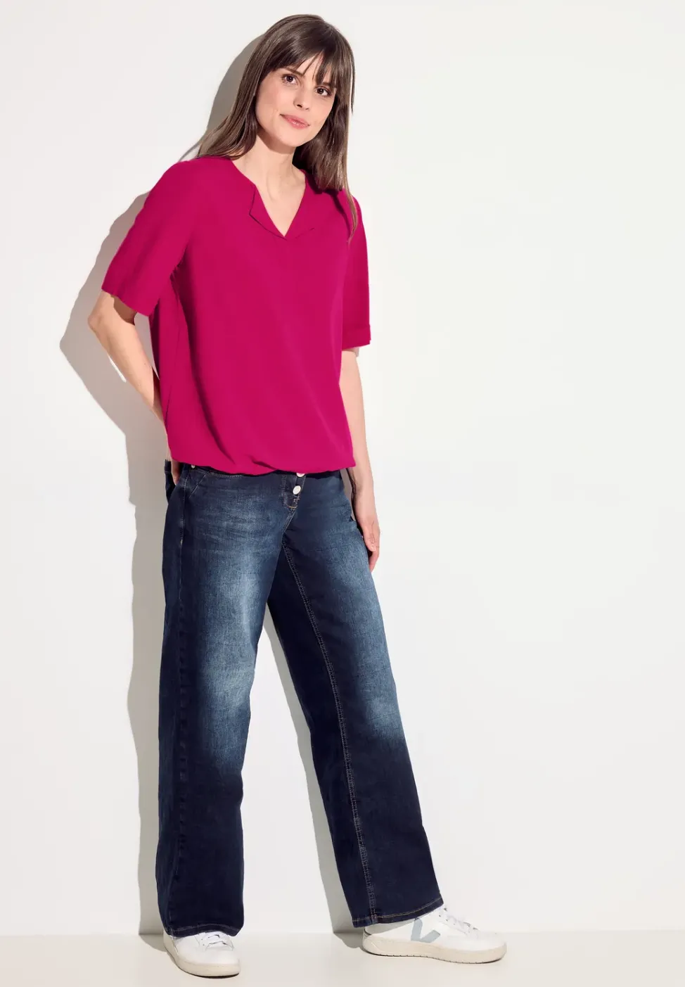 Bluse mit Klappkragen