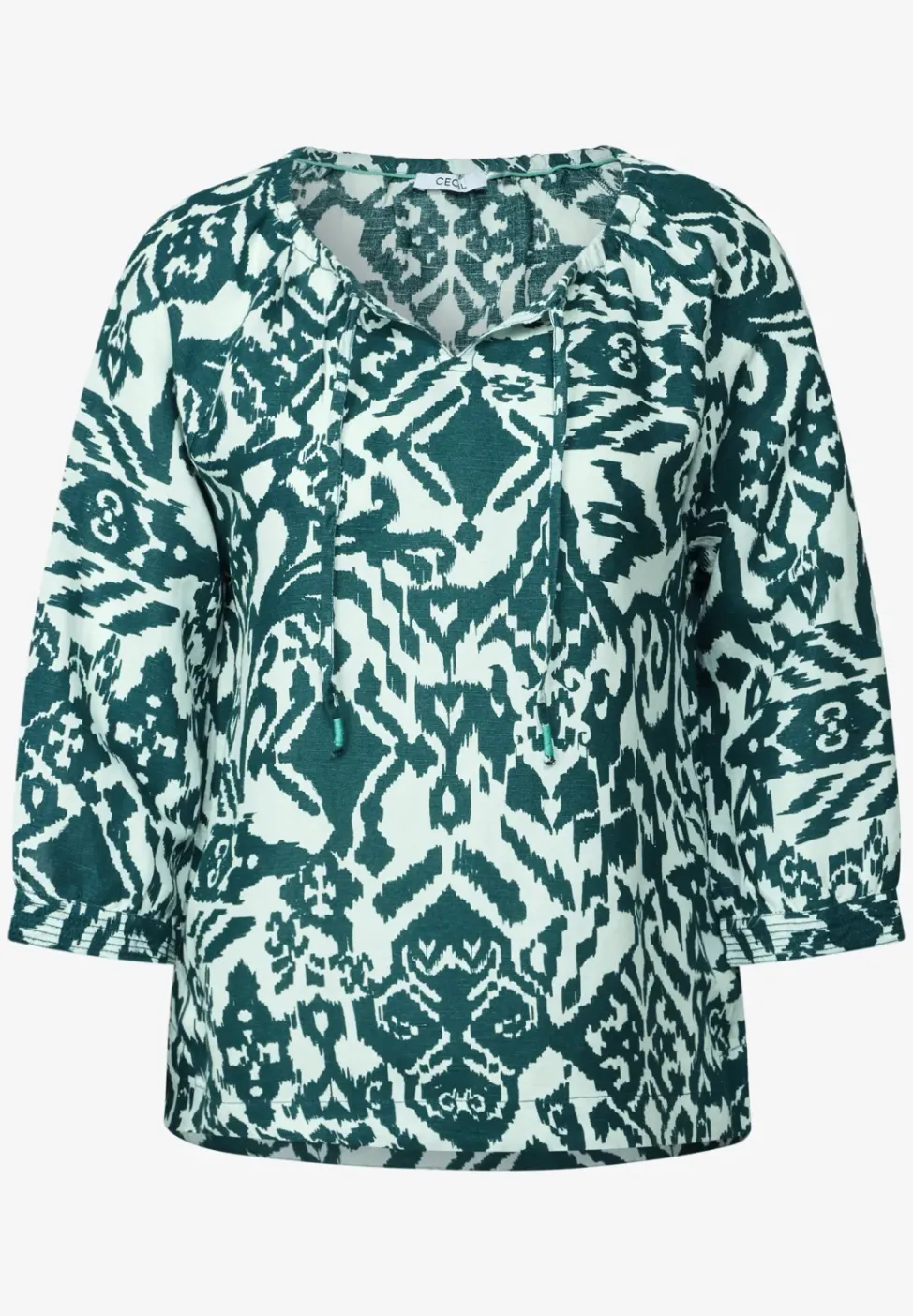 Bluse mit Leinenanteil
