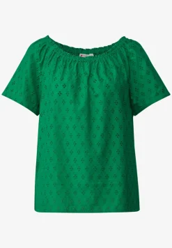 Bluse mit Lochstickerei