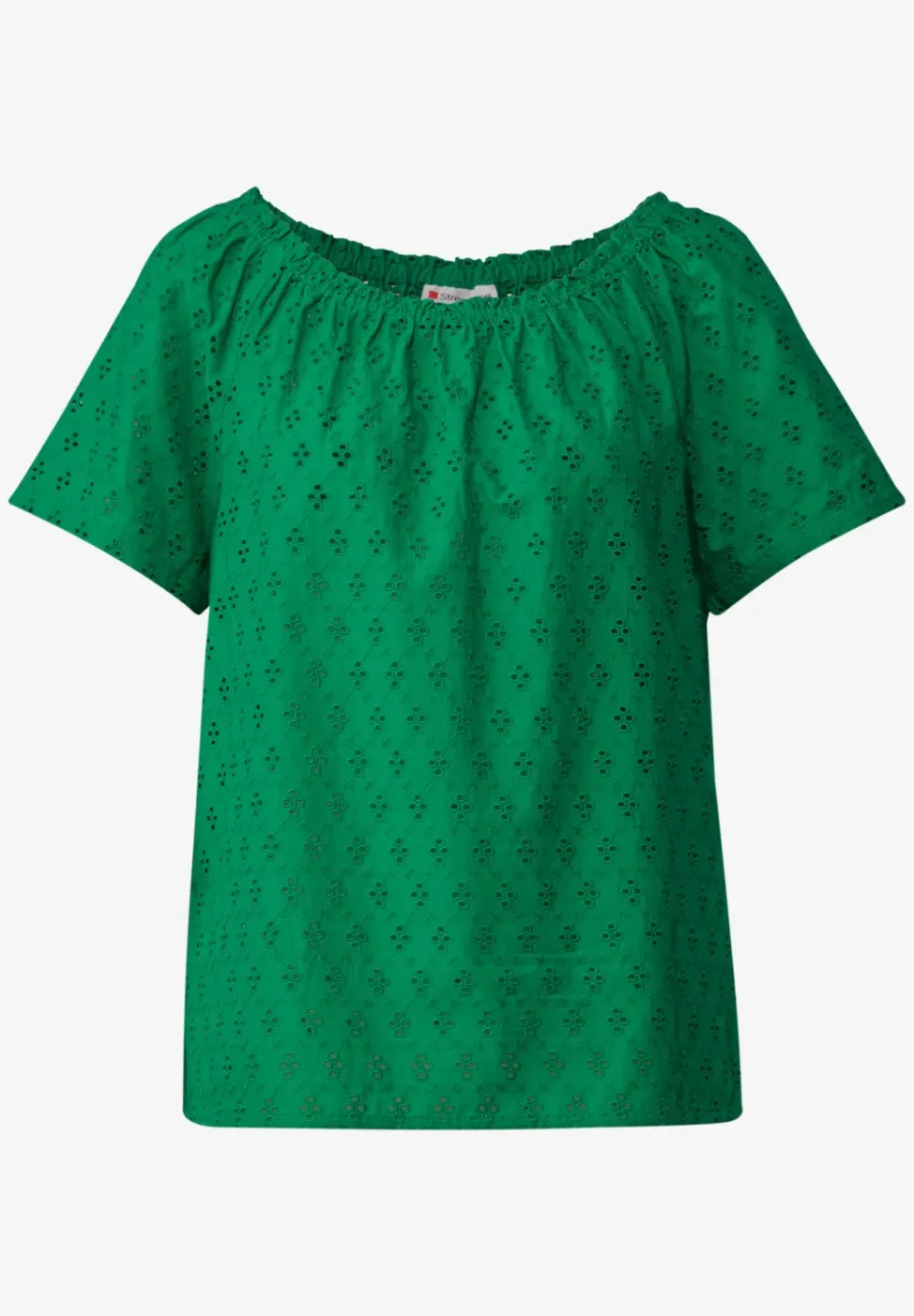 Bluse mit Lochstickerei