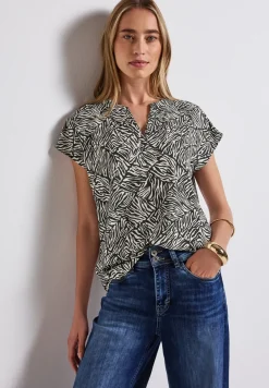 Bluse mit Minimal Print