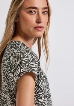 Bluse mit Minimal Print