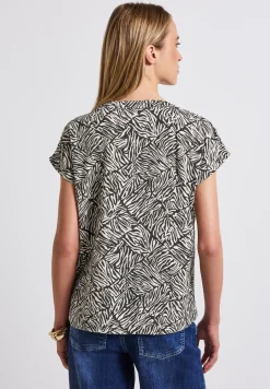 Bluse mit Minimal Print