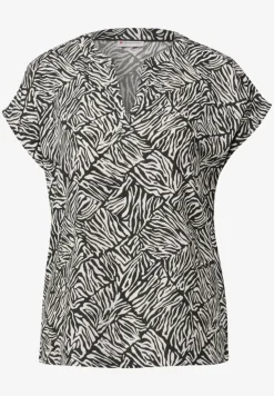 Bluse mit Minimal Print