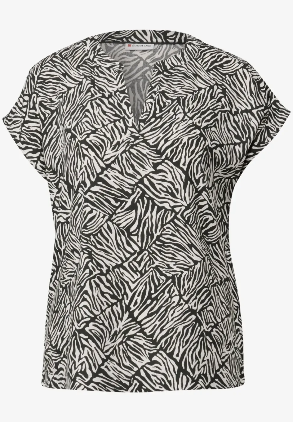 Bluse mit Minimal Print