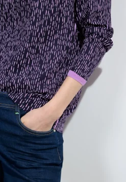 Bluse mit Minimalprint