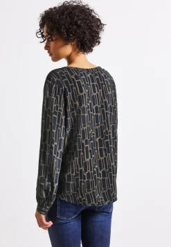 Bluse mit Puzzle Print