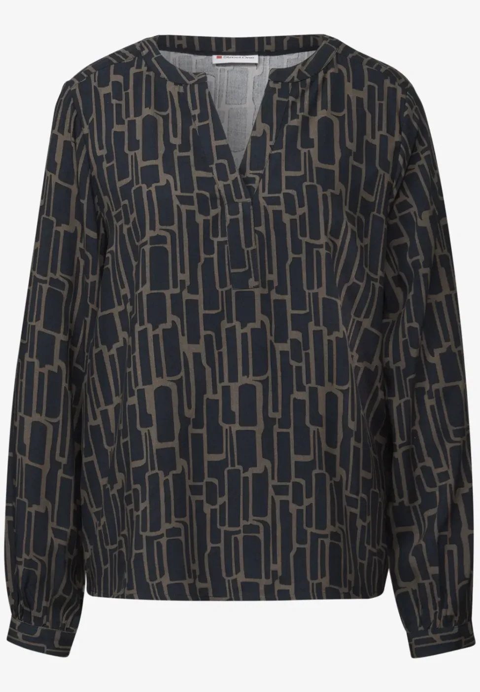 Bluse mit Puzzle Print