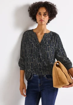 Bluse mit Puzzle Print