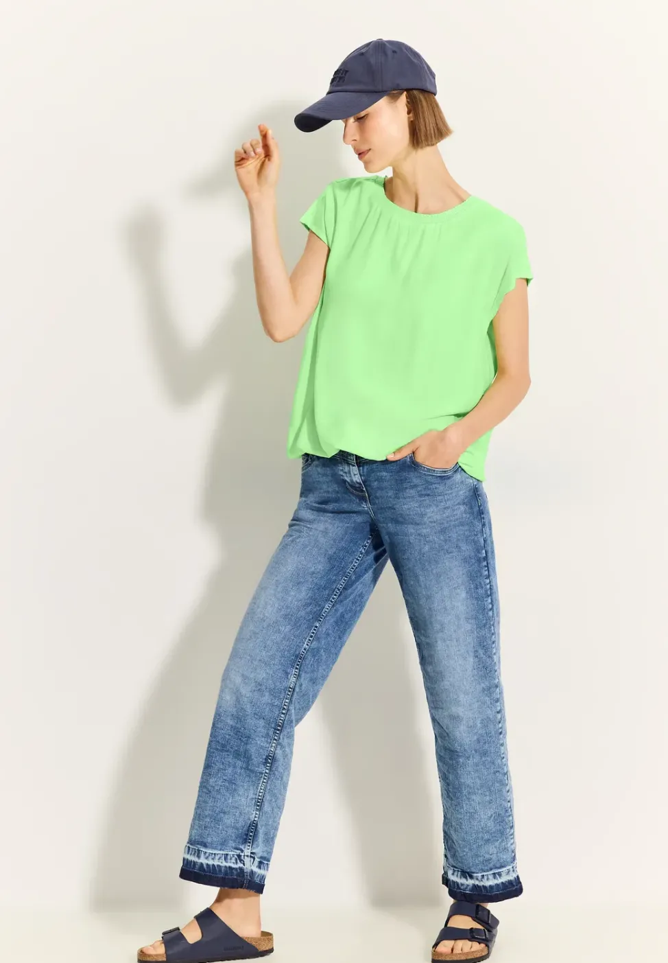 Bluse mit Raffung