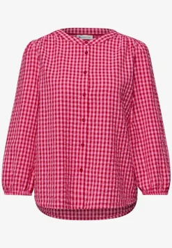 Bluse mit Rundhals und Karomuster