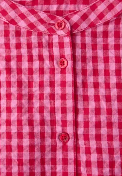 Bluse mit Rundhals und Karomuster