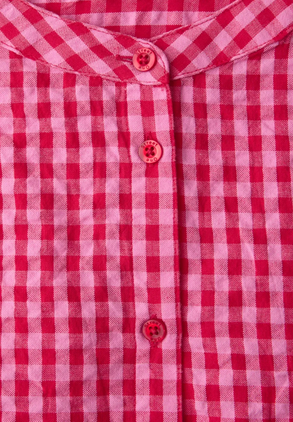 Bluse mit Rundhals und Karomuster