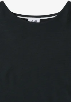 Bluse mit Rundhals und Knotendetail