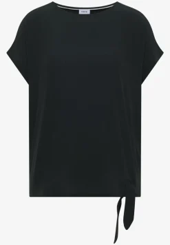 Bluse mit Rundhals und Knotendetail