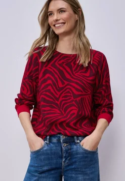 Bluse mit Rundhals und Tapedetails