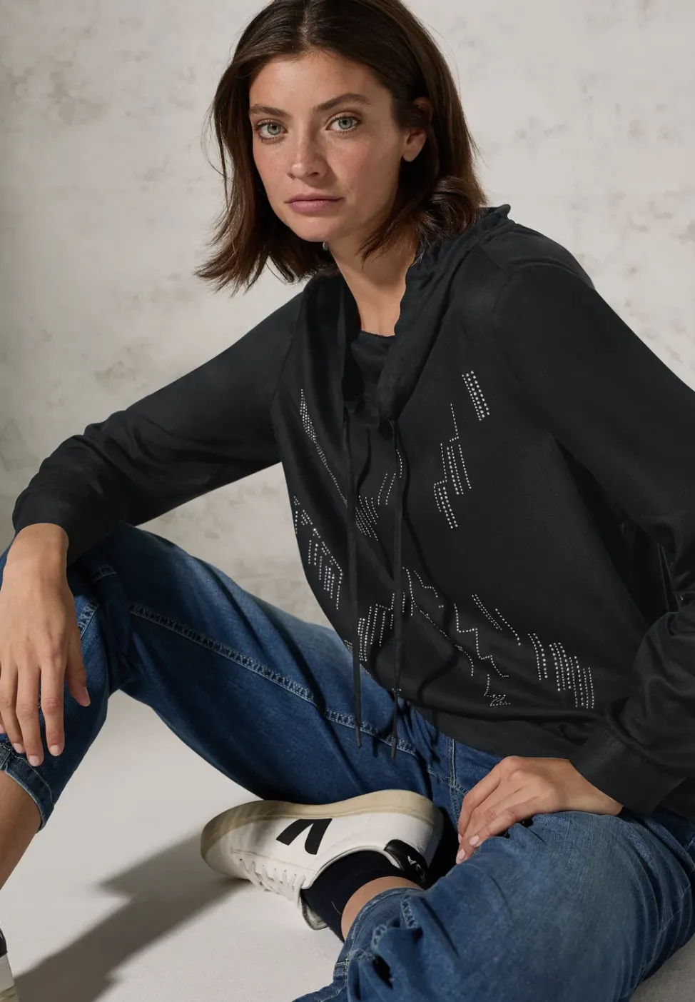 Bluse mit Schalkragen