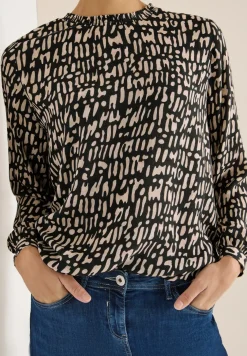 Bluse mit Smock-Ausschnitt