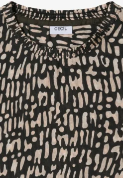 Bluse mit Smock-Ausschnitt