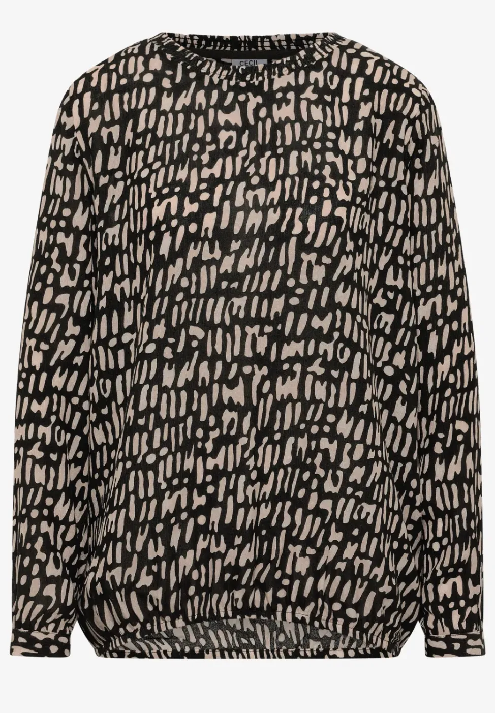 Bluse mit Smock-Ausschnitt
