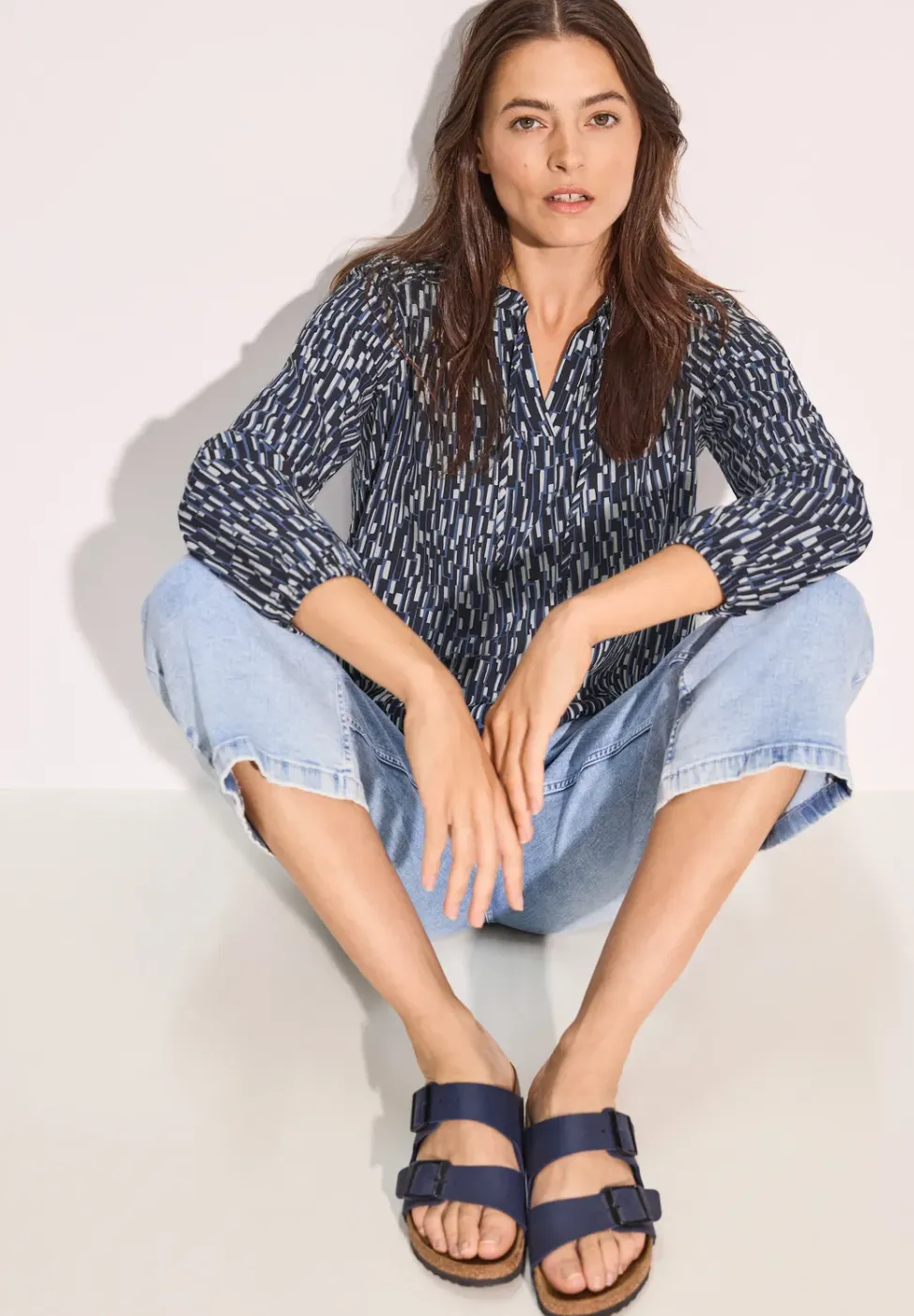 Bluse mit Smock-Detail