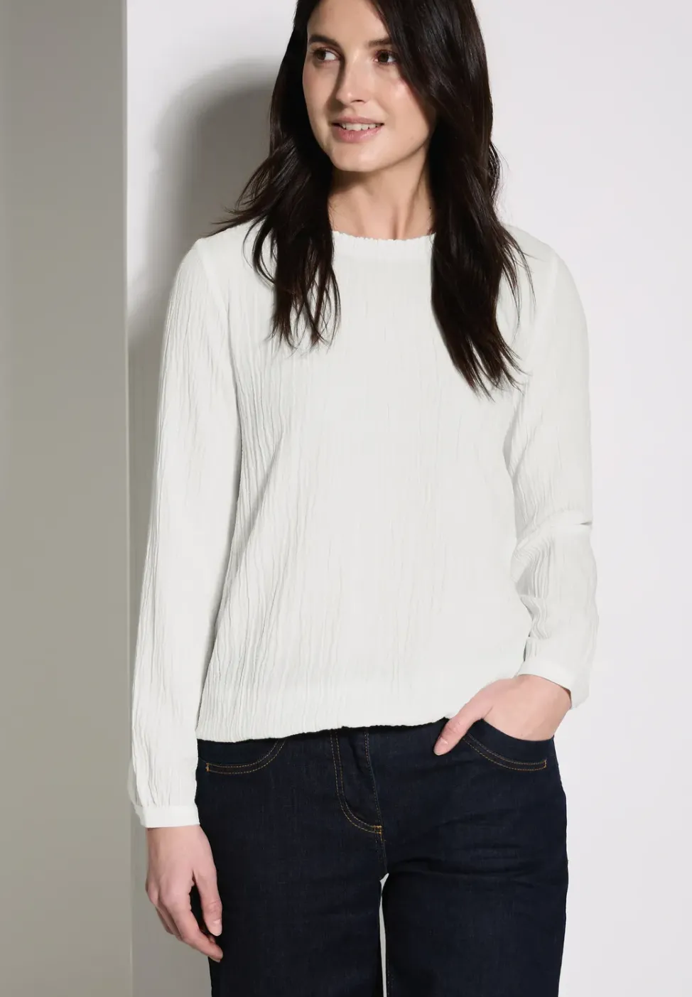 Bluse mit Smock-Detail