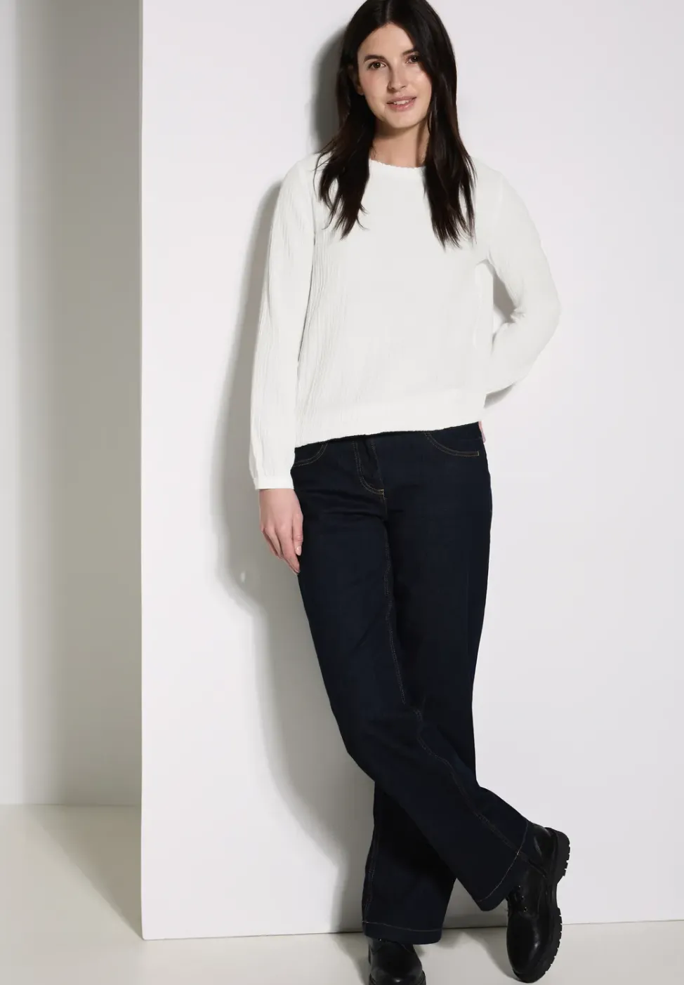 Bluse mit Smock-Detail