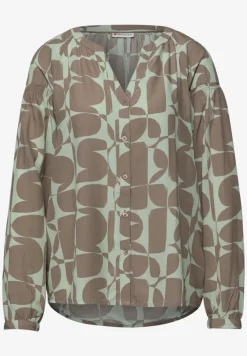 Bluse mit Smokdetail