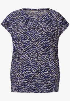 Bluse mit Smoksaum