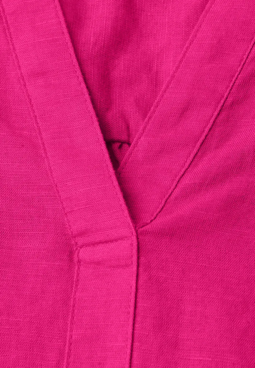 Bluse mit Split Neck aus Leinenmix