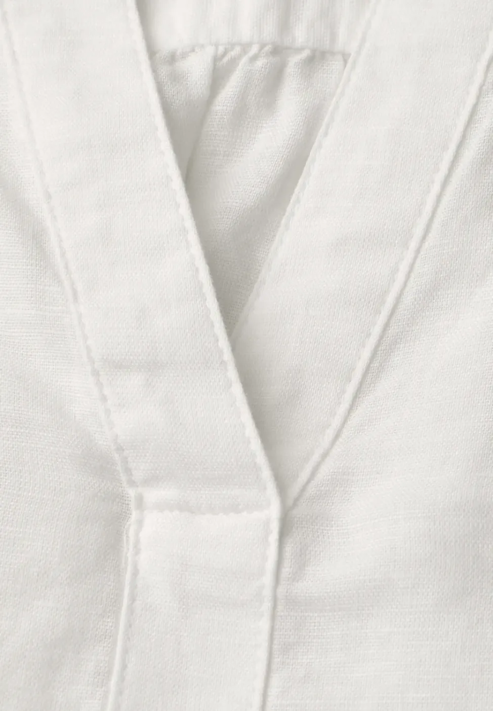 Bluse mit Split Neck aus Leinenmix