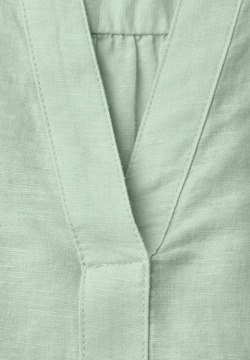 Bluse mit Split Neck aus Leinenmix