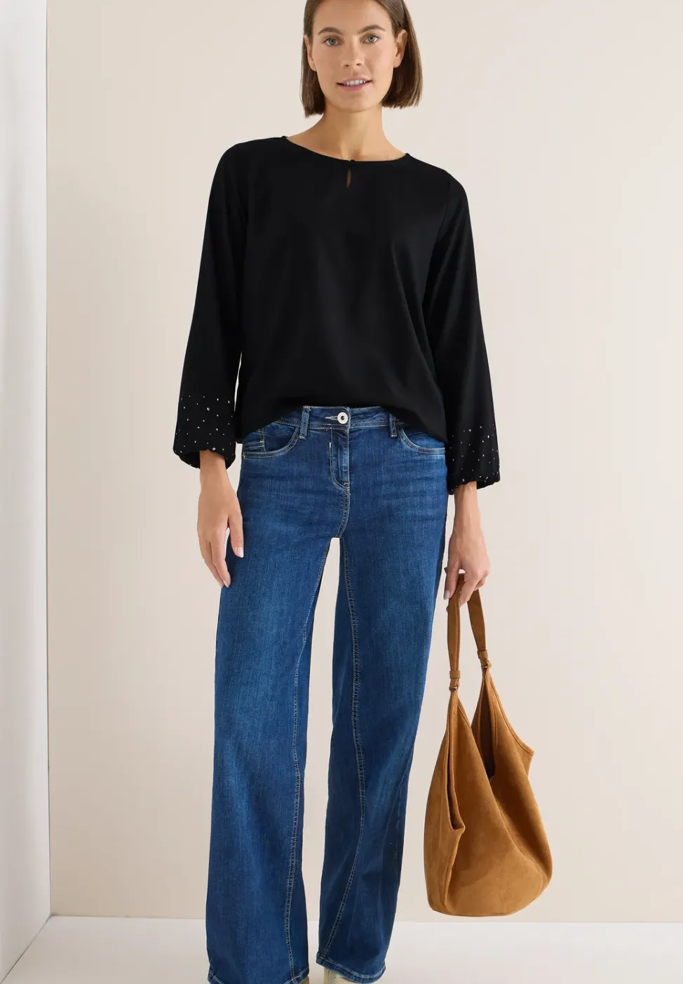 Bluse mit Strasssteinen
