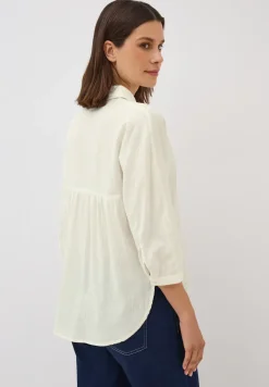 Bluse mit Streifenstruktur