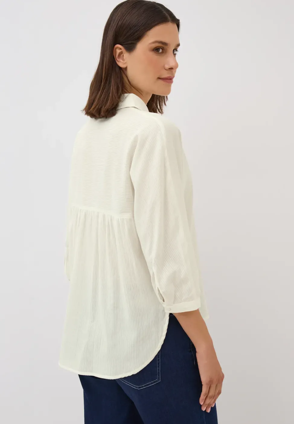 Bluse mit Streifenstruktur