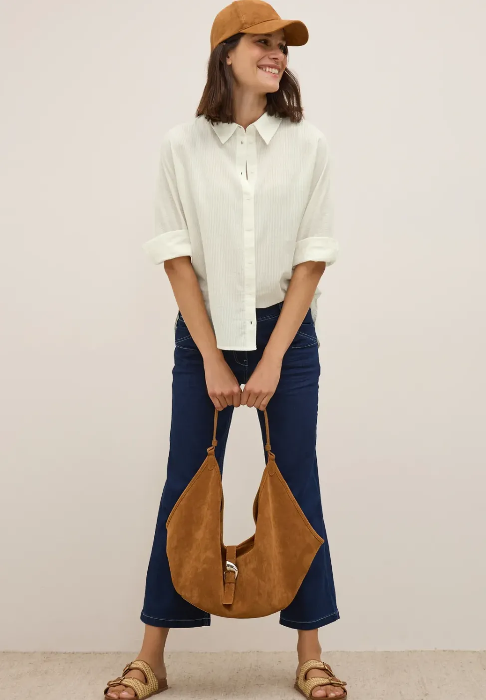 Bluse mit Streifenstruktur